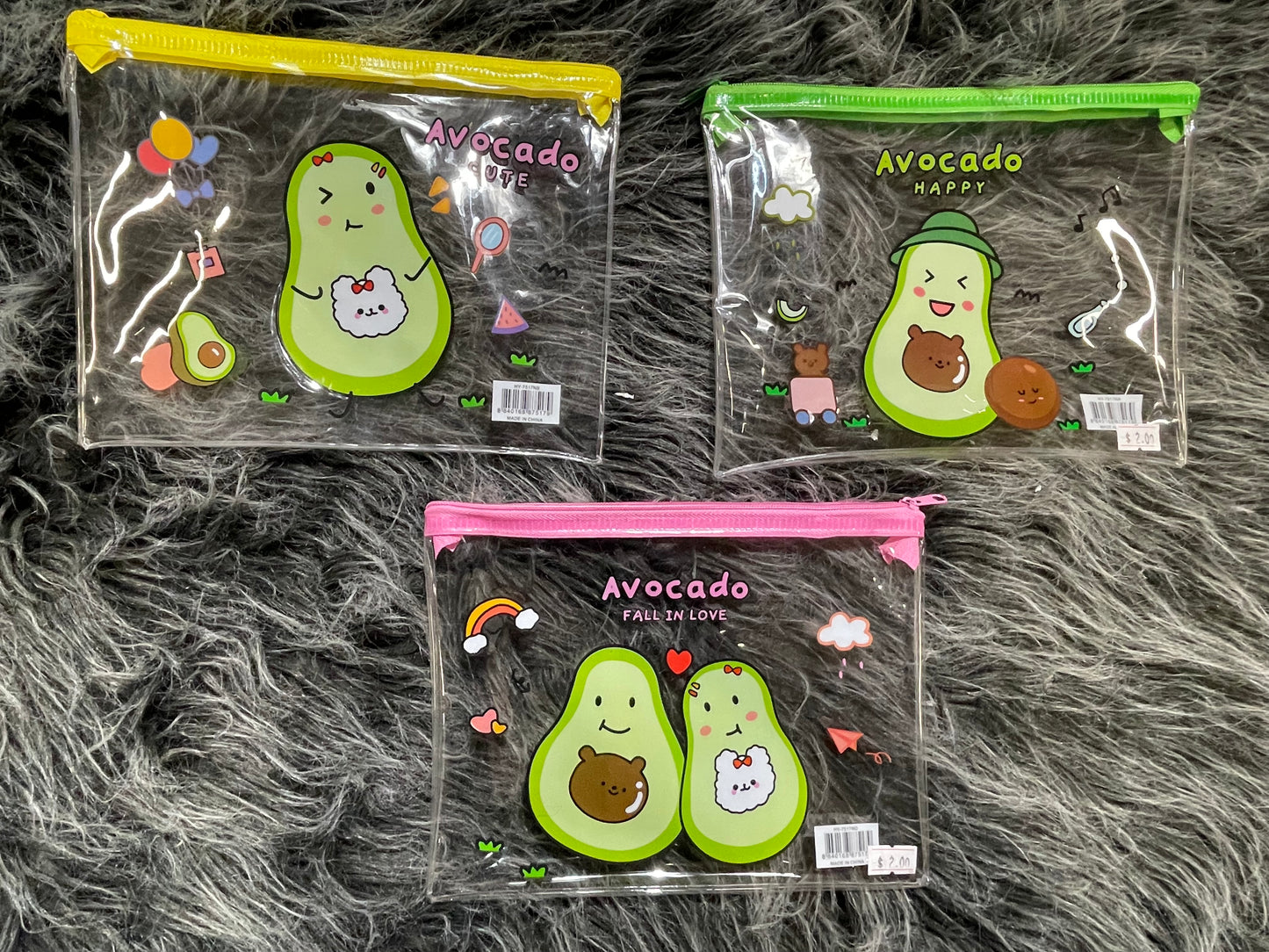 Avocado makeup bags