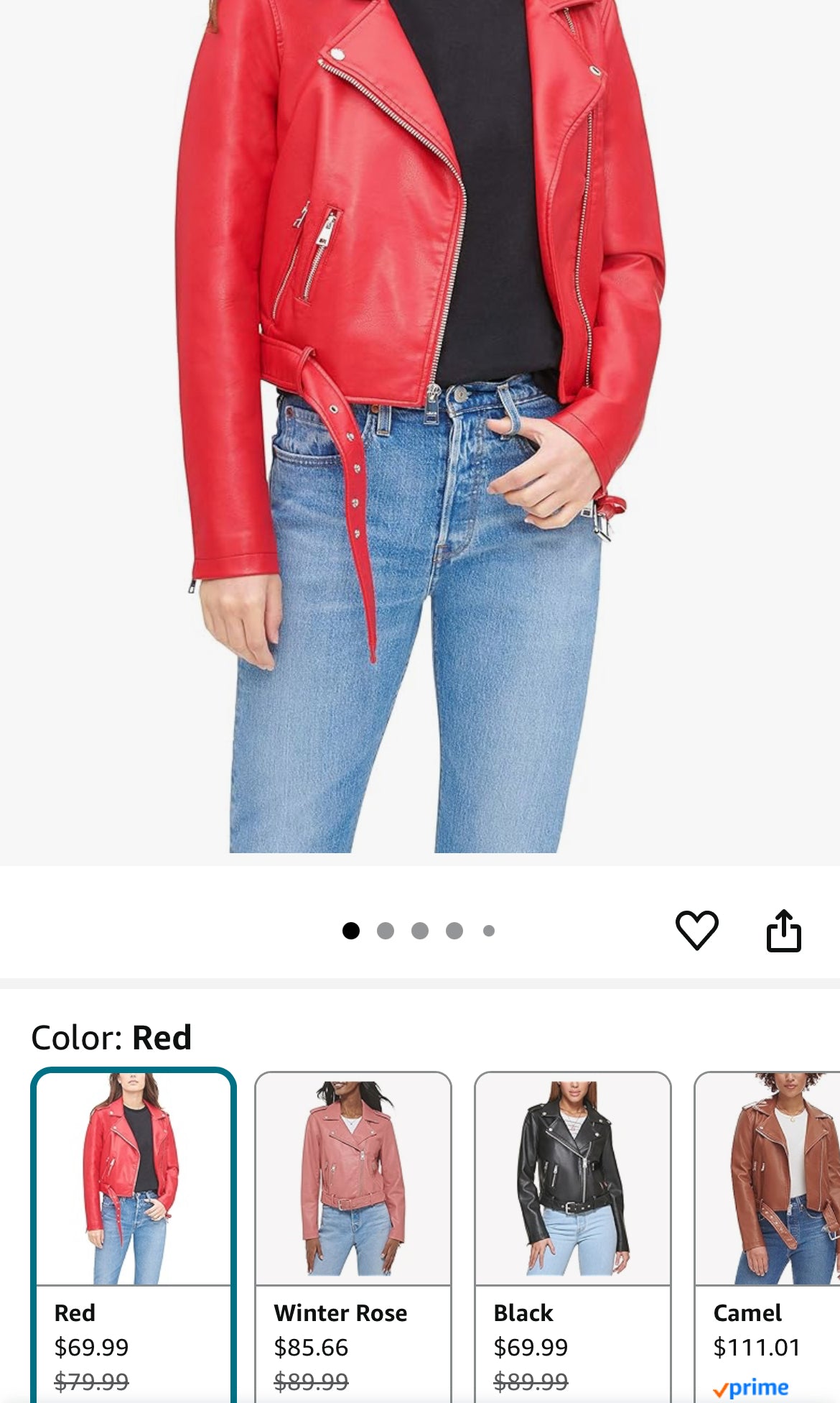 Levis Faux Leather Moto Jacket Small