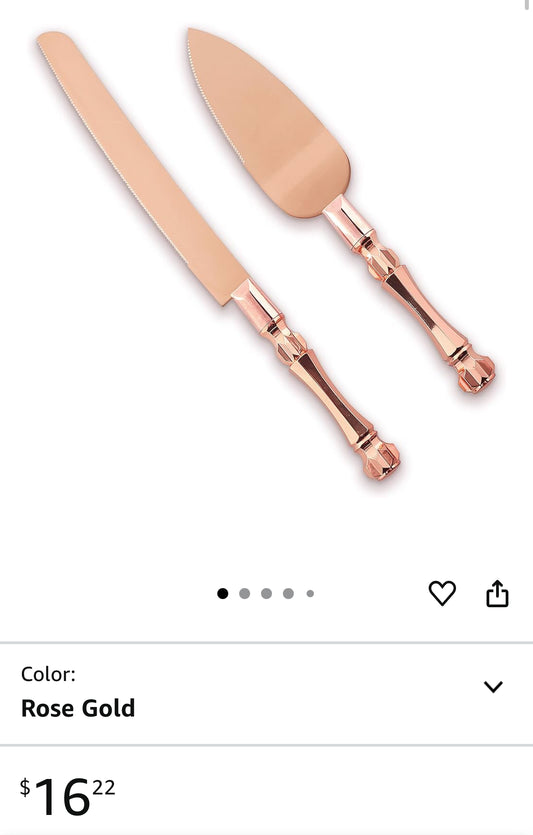 Cake knife & server set