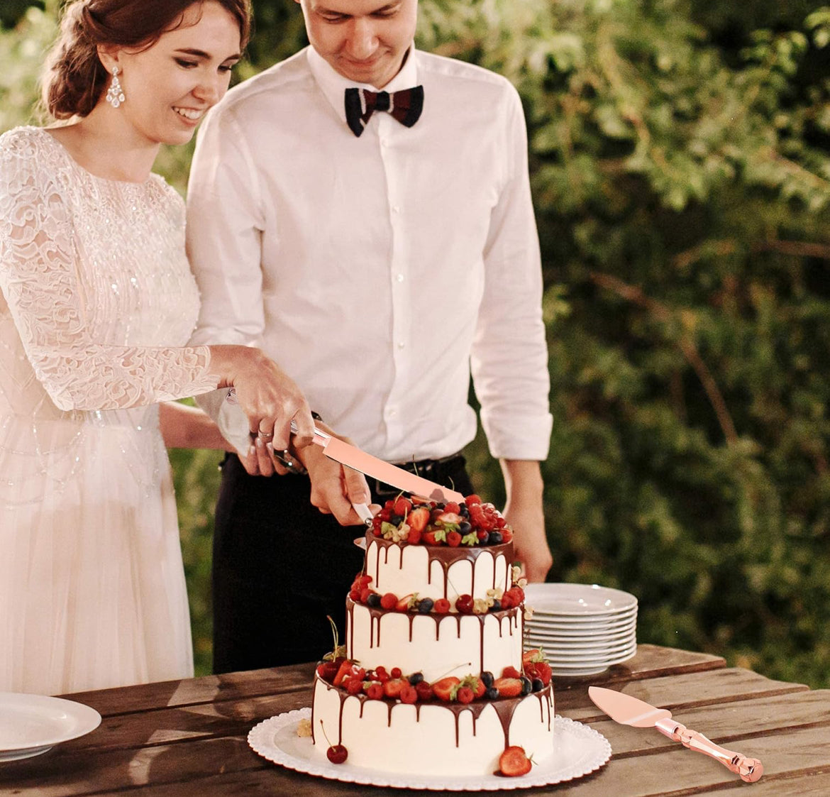 Cake knife & server set
