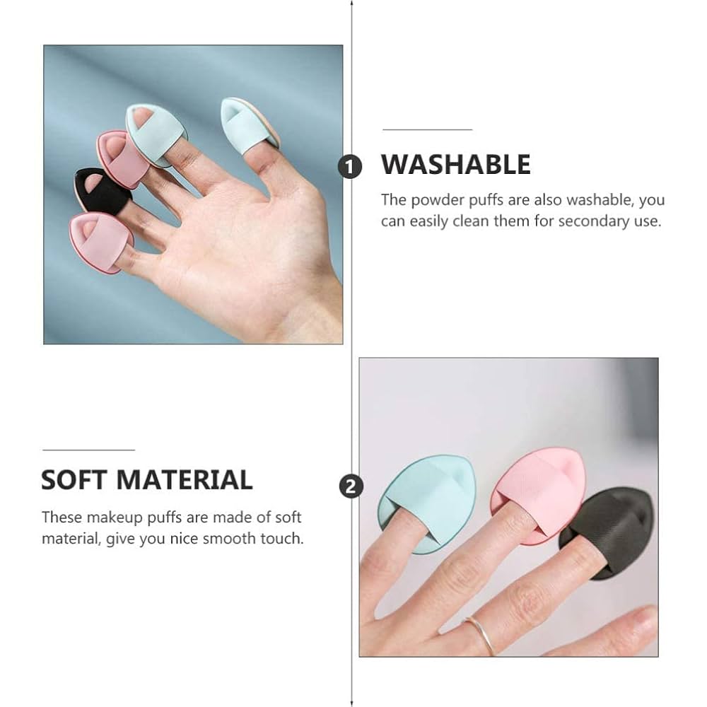 Finger makeup sponge