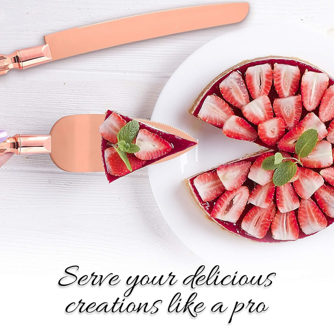 Cake knife & server set