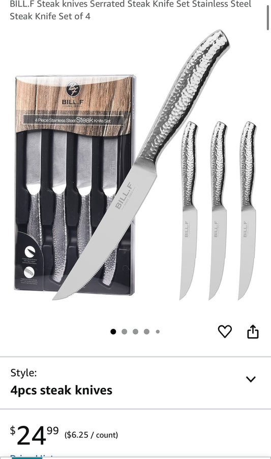 4 pack Steak knife set