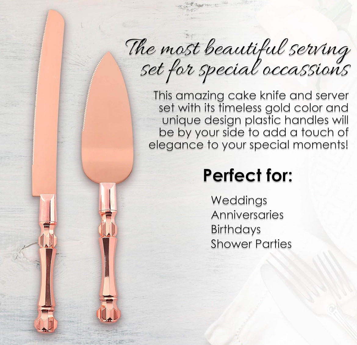Cake knife & server set