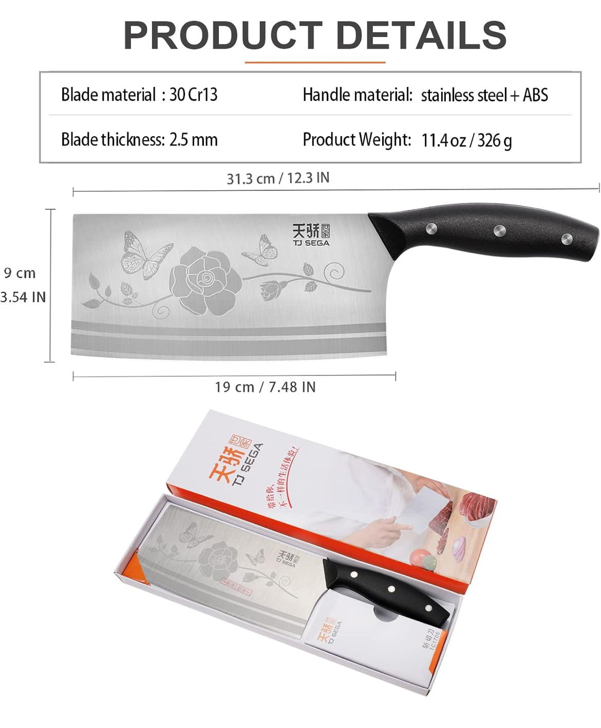 Meat cleaver knife