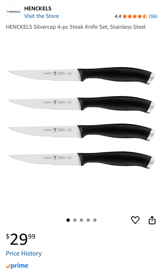 4 pack steak knifes