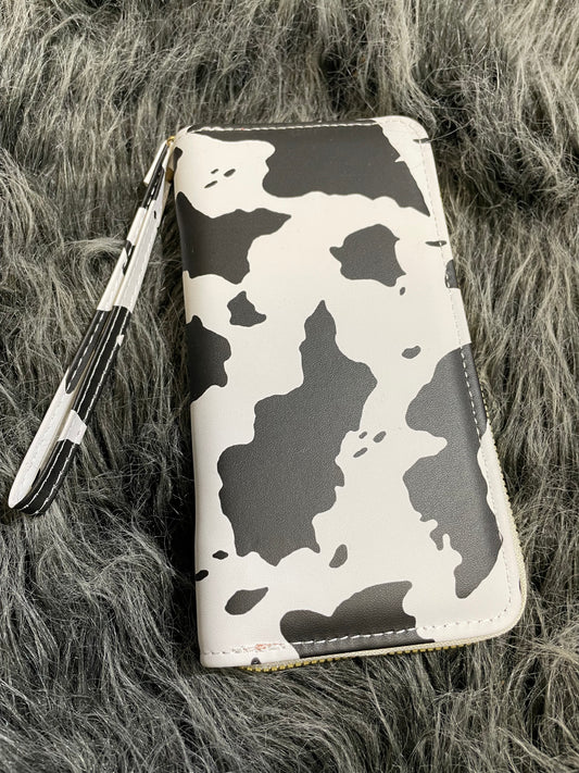 Cow print wallet