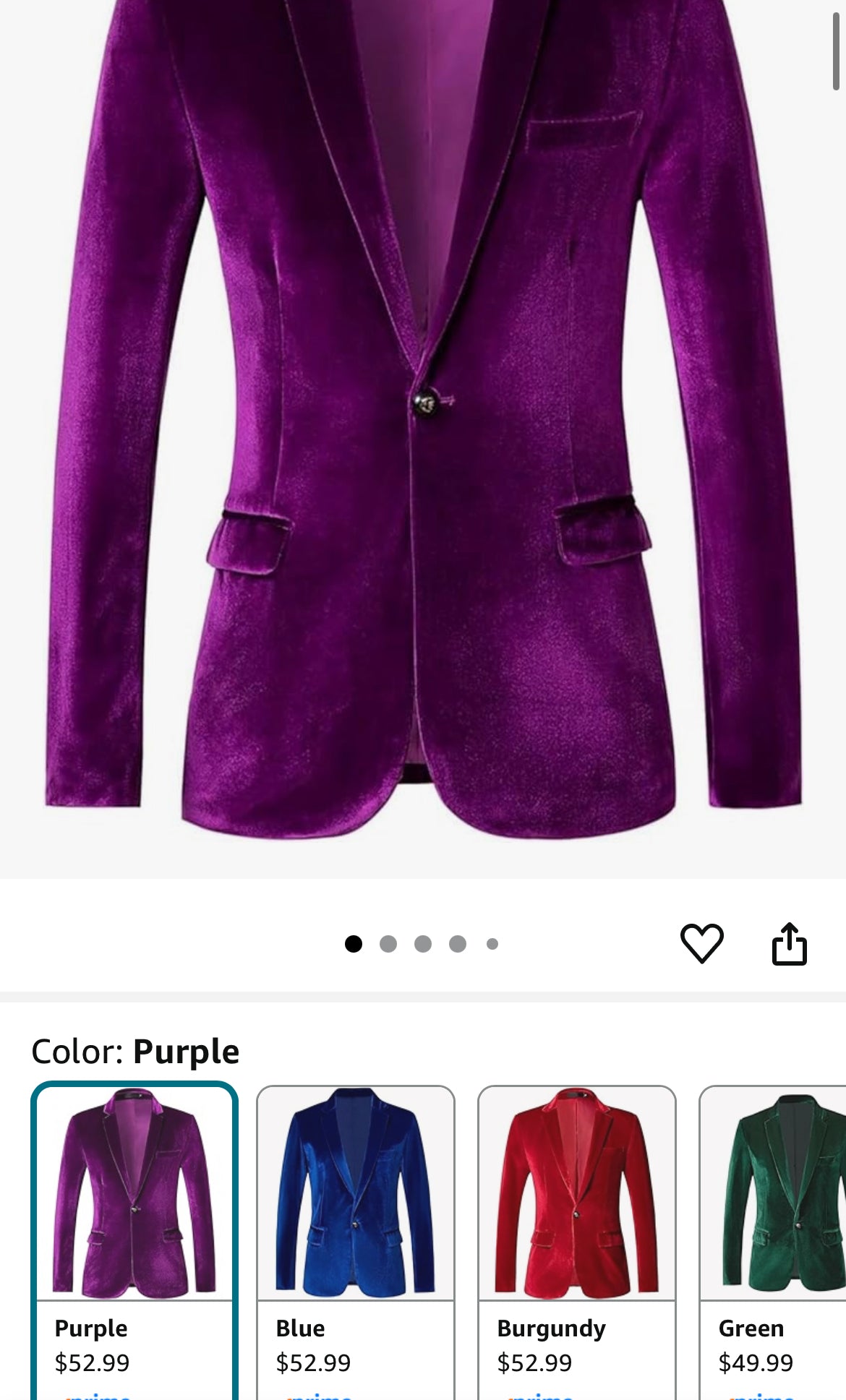 Mens Velvet Blazer LARGE