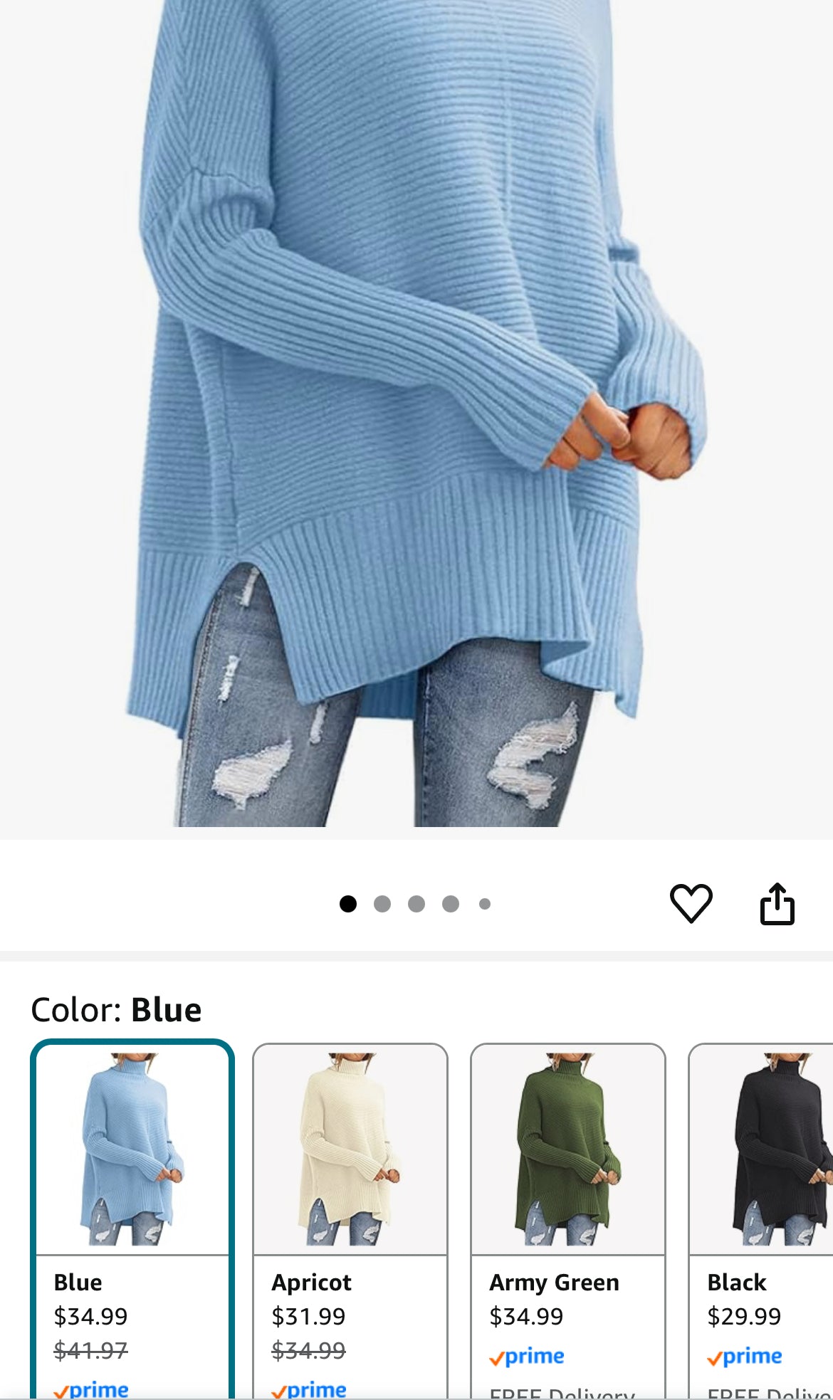 Oversized turtleneck Sweater LARGE