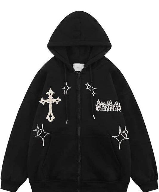 Gothic Embroidery Hoodie MEDIUM