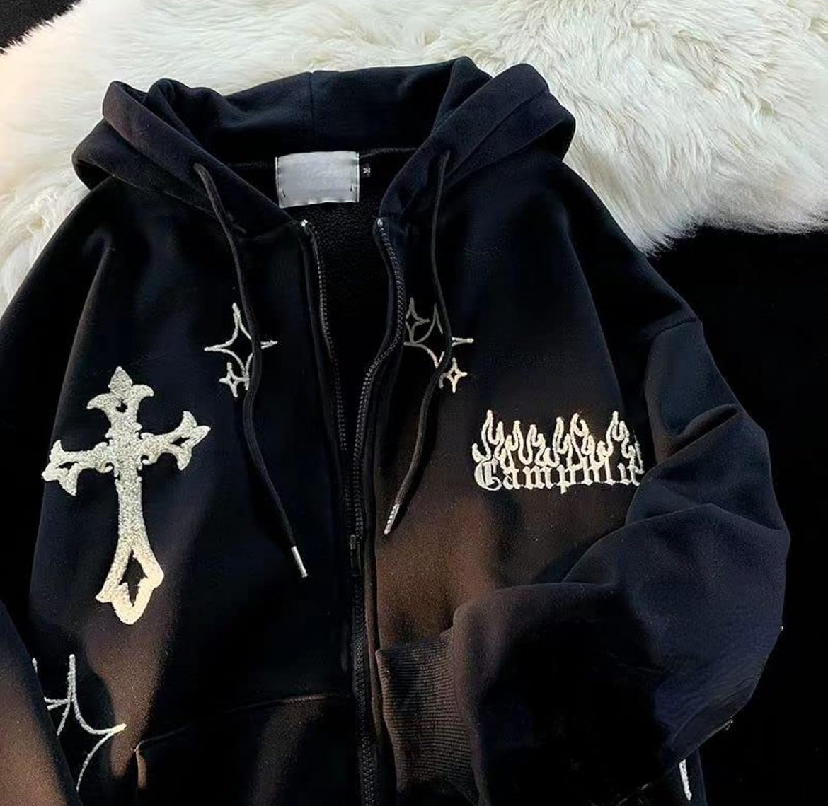 Gothic Embroidery Hoodie MEDIUM