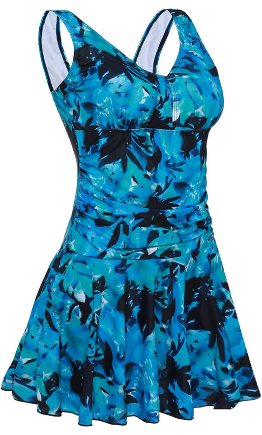 Flower Print One Piece SwimSuit 3XL
