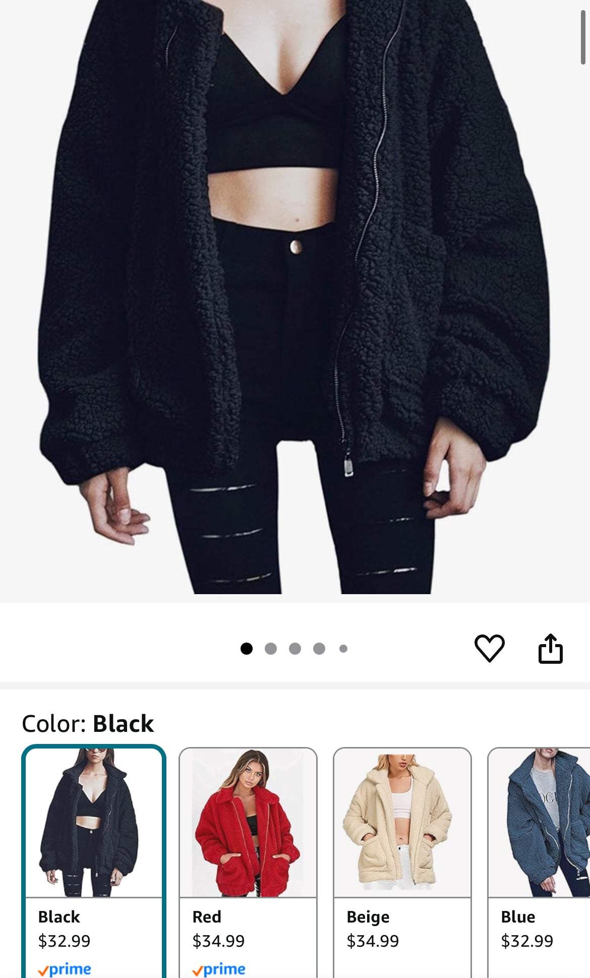 Fleece Fuzzy Jacket LARGE